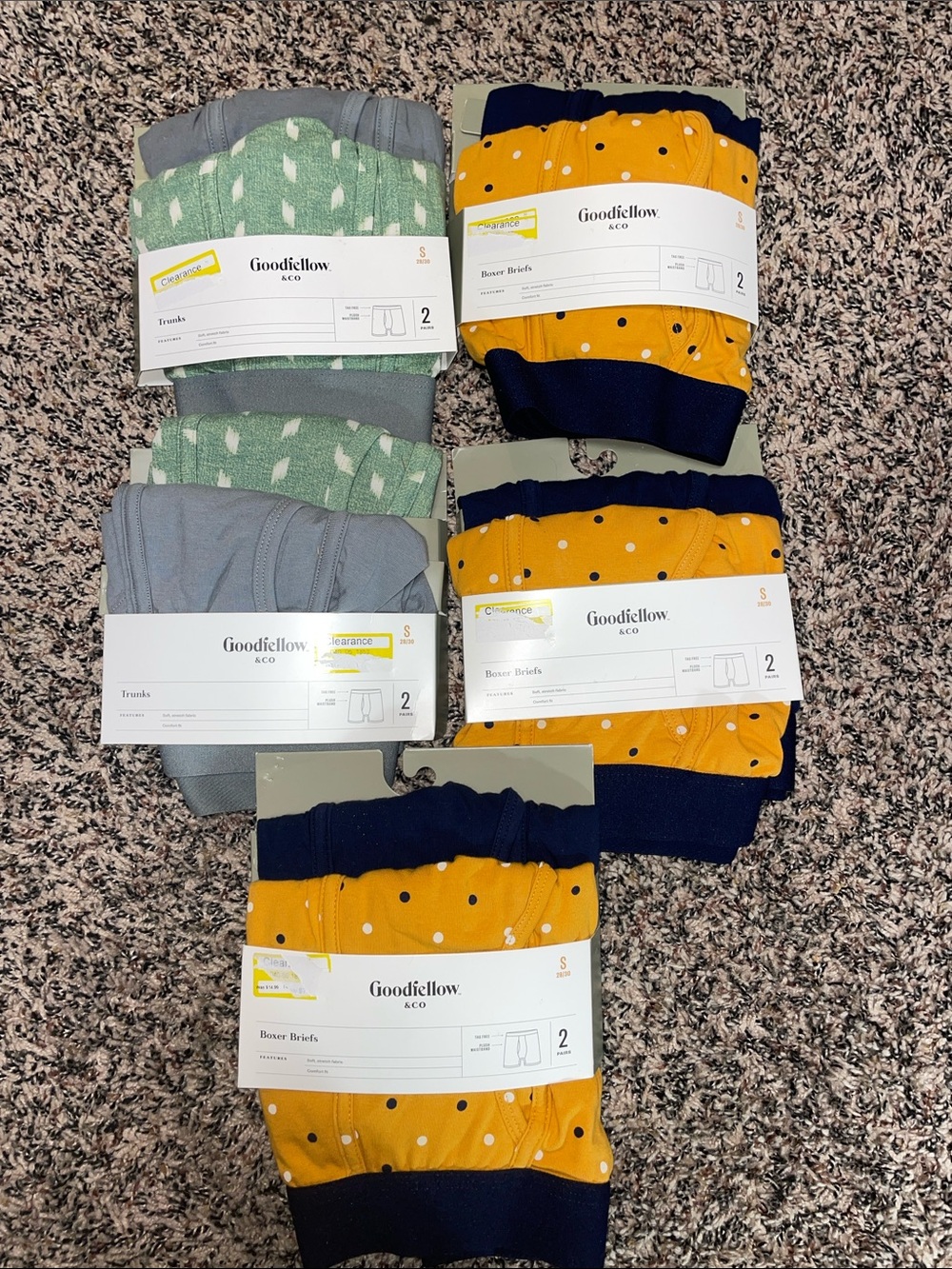 Goodfellow & Co Value Pack Men’s Cotton Boxer Briefs / Trunks Size S NWT